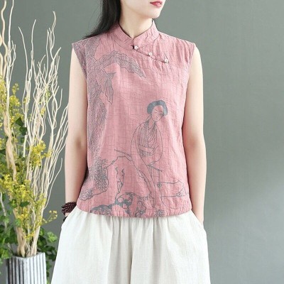 2023中式服装女式刺绣唐装衬衫传统旗袍旗袍女式上衣